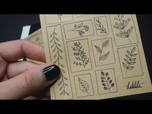 Load and play video in Gallery viewer, plant stamp kraft paper stickers (2 sheets)
