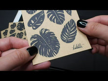 Load and play video in Gallery viewer, monstera leaves kraft paper stickers - takkti