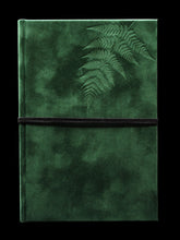 Load image into Gallery viewer, A5 hardcover BOUND notebook - fern design - "midnight garden collection" - takkti