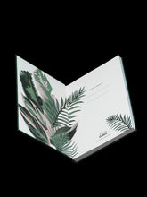 Load image into Gallery viewer, A5 hardcover BOUND notebook - palm design - "midnight garden collection" - takkti