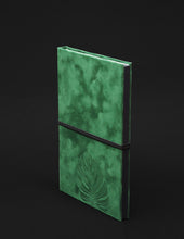 Load image into Gallery viewer, A5 hardcover BOUND notebook - monstera design - "midnight garden collection" - takkti