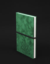 Load image into Gallery viewer, A5 hardcover BOUND notebook - monstera design - "midnight garden collection" - takkti