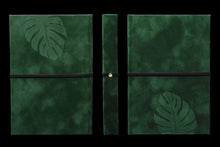 Load image into Gallery viewer, A5 hardcover BOUND notebook - monstera design - "midnight garden collection" - takkti