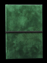 Load image into Gallery viewer, A5 hardcover BOUND notebook - palm design - "midnight garden collection" - takkti