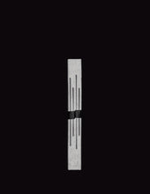 Load image into Gallery viewer, takkti limited notebook collection line art vertical lines design raw linen with a black print and black ribbon
