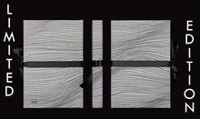Load image into Gallery viewer, takkti limited notebook collection line art waves design raw linen with a black print and black ribbon