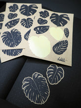 Load image into Gallery viewer, monstera leaves kraft paper stickers - takkti