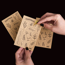 Load image into Gallery viewer, plant stamp kraft paper stickers takkti
