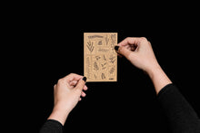 Load image into Gallery viewer, plant stamp kraft paper stickers takkti