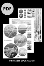 Load image into Gallery viewer, black and white clouds printable kit PDF - takkti