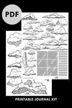Load image into Gallery viewer, cloud drawings printable kit PDF - takkti