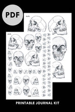 Load image into Gallery viewer, skulls printable kit PDF - takkti