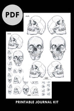 Load image into Gallery viewer, skulls printable kit PDF - takkti