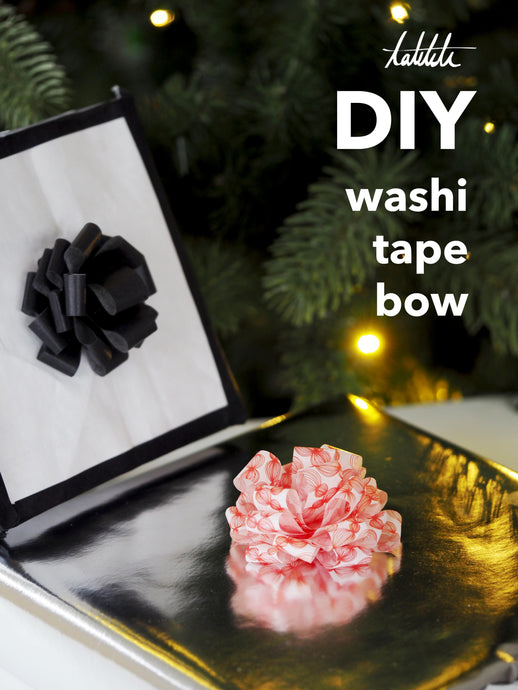 wie man eine geschenkschleife aus washi tape macht