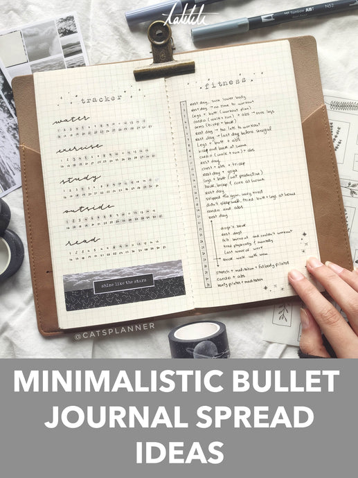 ideen für minimalistische bullet journal seiten