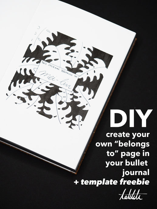 create your own "belongs to" page in your bullet journal