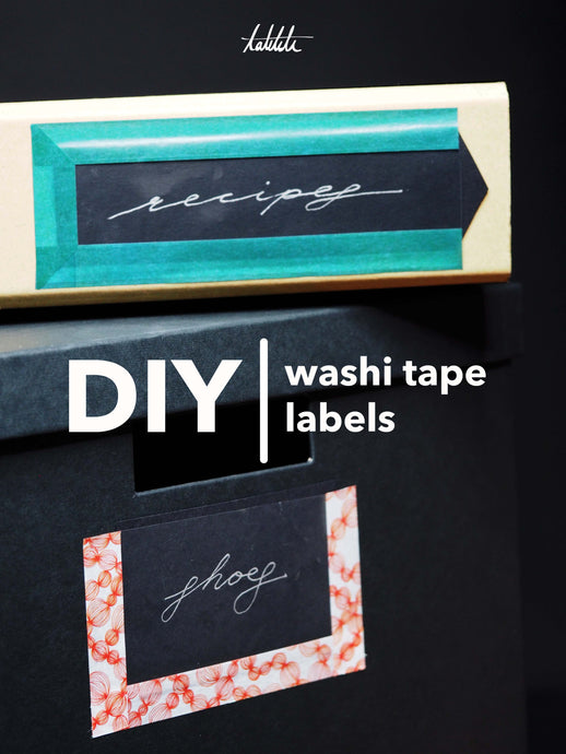 washi tape labels DIY