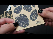 Load and play video in Gallery viewer, monstera leaves kraft paper stickers - takkti
