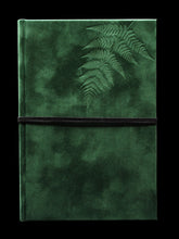 Load image into Gallery viewer, A5 hardcover BOUND notebook - fern design - &quot;midnight garden collection&quot; - takkti
