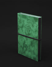 Load image into Gallery viewer, A5 hardcover BOUND notebook - fern design - &quot;midnight garden collection&quot; - takkti
