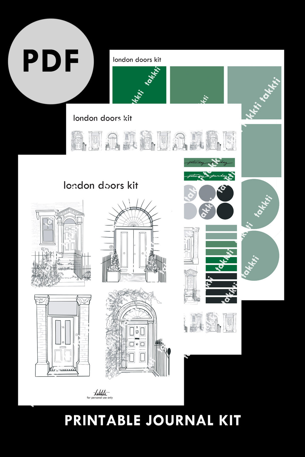 london doors printable kit PDF - takkti