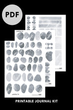 lade das bild in den galerie-viewer, grey pebbles printable bullet journal kit takkti
