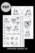 Load image into Gallery viewer, skulls printable kit PDF - takkti
